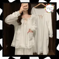 フリース パジャマ 韓国 ルームウェア 秋冬 もこもこ 長袖 ワンピース パジャマ上下セット レディース あったかい 部屋着 可愛い 室内着 ナイトウェア ラウンジウェア 暖かい 寝巻き 入院 女性 蒸れにくい 快適 ゆったり シンプル 84YLIN-001