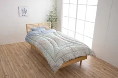 寝具 洗える 清潔 組布団 8点セット 東レft綿 カバー付き 日本製 ダブルロング 掛け約190×210cm 敷き140×210cm イリスマルチブルー【マルチブルー】【代引不可】