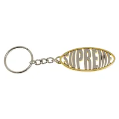 SUPREME (シュプリーム) 17SS Oval Logo Keychain ロゴ キーチェーン キーホルダー ゴールドのサムネイル