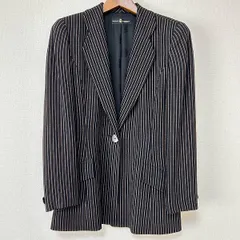#anc  ヒロココシノ HIROKOKOSHINO ジャケット 9 黒 茶 ストライプ レディース [829878]