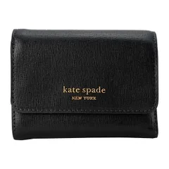 新品 ケイトスペード kate spade 3つ折り財布 バイフォールド フラップ ウォレット ブラック