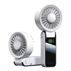 即納：【2025年モデル・夏の涼風】ハンディファン 手持ち扇風機 強力送風 冷却プレート -20℃瞬間冷却 携帯扇風機 12枚羽根 1～100段階無段階風量調節 4000mAh 充電式 ハンディ扇風機 小型扇風機 USB扇風機 Type-C 手持ちクリップ 1
