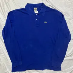 LACOSTE 長袖ポロシャツ ネイビー Lサイズ US古着