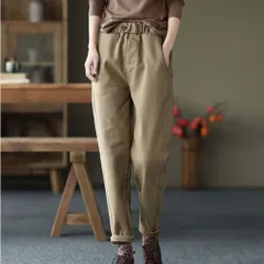 ☆ ライトブラウン ☆ XLサイズ ☆ テーパードパンツ 裏起毛 ウエストゴム テーパードパンツ レディース 裏起毛 パンツ ロングパンツ ズボン 長ズボン イージーパンツ 防寒パンツ ボトムス ウエストゴム 防寒 秋冬 秋 冬 あったか 暖かい ゆったり