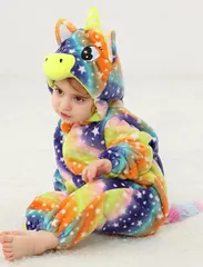 ハロウィンハロウィンベビー 着ぐるみ ロンパース 新生児 子供用 カバーオール 冬用 防寒 モコモコ フード付き 可愛い 恐竜 アニマル コスチューム 男の子 女の子 70-120cm