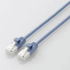 エレコム やわらかLANケーブル CAT6A 爪折れ防止 0.5m ブルー LD-GPAYT BU05 （1点）