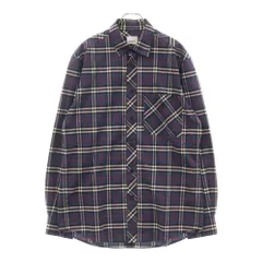 BURBERRY LONDON (バーバリーロンドン) TBロゴ刺繍 ノバチェック 長袖シャツ ネイビー TG1-4875のサムネイル