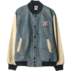 古着 90~00年代 マジェスティック majestic MLB NEWYORK YANKEES ニューヨークヤンキース デニムブルゾン メンズM相当/eaa579898