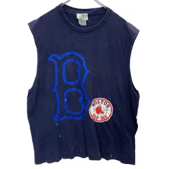 adidas プリントTシャツ XL ネイビー アディダス プルオーバー ビッグサイズ レッドソックス ノースリーブ 古着卸 アメリカ仕入 a704-5222