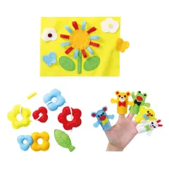 （まとめ買い）アーテック フェルトキット ひもとおし&指人形セット 50945 【×3セット】 [ホビー・工作用品]