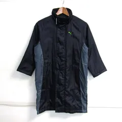 プーマ 中綿ジャケット ベンチコート 裏ボア アウター スポーツウエア キッズ 男の子用 130サイズ 紺×青 PUMA 【中古】