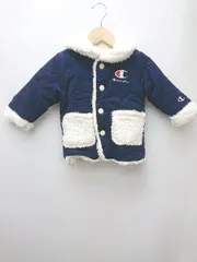 ◇ Champion キッズ 子供服 コーデュロイ 裏ボア 長袖 ジャケット サイズ80 ネイビー レディース メンズ P  【1308160075708】