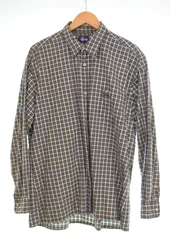 ステューシー  STUSSY 90s USA製 OLD STUSSY 紺タグチェックシャツ 長袖シャツ Lサイズ 103MT-3207