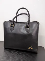 【D079】訳あり特価　Kitamura キタムラ レザー ハンドバッグ 黒 ビジネス カジュアル両用！