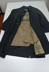 バーバリー ロンドン ステンカラーコート 黒 ライナー付き サイズ90-165-4　BURBERRY
