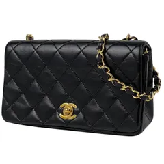 シャネル CHANEL ミニ マトラッセ シングルフラップ チェーン ショルダーバッグ ココマーク ショルダーバッグ レザー ブラック A03571 レディース 【中古】