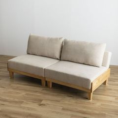 ベージュの布張り2人〜3人掛けソファ 無印良品 - メルカリ
