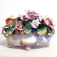 CAPODIMONTE焼き 陶器花束 証明書付き - メルカリ