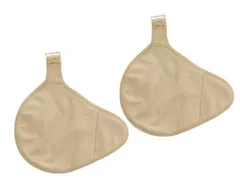 [ミコプエラ] 乳癌パッド シリコンパッド ホック付き 専用カバー 2枚セット 人工乳房保護カバー (螺旋型右, L) [L] [螺旋型右]