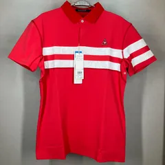 ルコックスポルティフ le coq sportif ゴルフ 半袖ポロシャツ メンズ 赤 レッド L サイズ ポリエステル