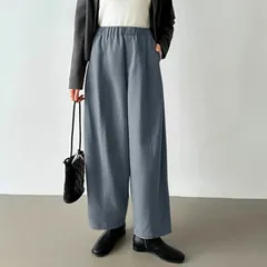 ワイドパンツ レディース コクーン コクーンパンツ ワイド パンツ 大きいサイズ ゆったり ウエストゴム きれいめ イージーパンツ ポケット付き カーブパンツ バレルパンツ shengshi02