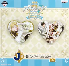 【中古】バッジ・ピンズ(キャラクター) 六弥ナギ/二階堂大和＆和泉三月＆六弥ナギ(全身) 缶バッジ ～white side～(2個セット) 「一番くじ アイドリッシュセブン～IDOLiSH7 VS TRIGGER～ IDOLiSH7ver.」 J賞