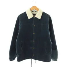 ビームス BEAMS 23AW コーデュロイ ボア コーチジャケット ブルゾン 中綿 M ネイビー ホワイト /ES ■OS