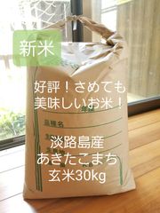 超お買い得！めっちゃうまい！淡路島産あきたこまちは！玄米30kg