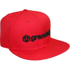 GRANDE.F.P(グランデエフピー) grandefp.3D刺繍フラットバイザーキャップ フットサル 帽子 (gfph19903-35)、(35)レッド