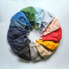 フタなし 移動ポケット 無地 ピンク、赤、マスタード、ベージュ、デニム柄、青、緑