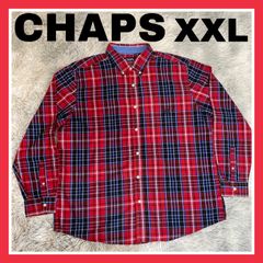 チャップス　CHAPS メンズ　チェックシャツ　ボタンシャツ　ボタンダウンシャツ　XXL 2XL 3L スタンドカラーシャツ　マドラスチェック