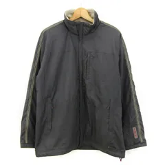 チャンピオン ナイロンジャケット アウター 裏ボア ウィンドブレーカー スポーツウエア メンズ Lサイズ グレー Champion 【中古】