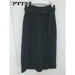◇ ◎ antiqua アンティカ コーデュロイ スリット ロング ナロー スカート ブラック レディース 【中古】 【1105240004852】のサムネイル