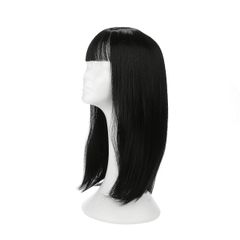 新品 ウィッグ さらさらヘアで自然な輝き ナチュラルヘアウィッグ フルウィッグ ヘアアレンジ おしゃれウィッグ コスプレ かつら OSHAMY (ミディアム ブラック)