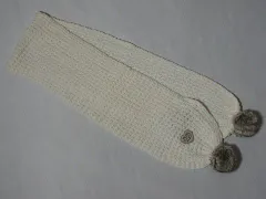 ★5 新品 未使用 トミーヒルフィガー tommy hilfiger アウトレット 子供服 女の子 約 110cm 120cm 130cm 140cm マフラー 白 秋 冬 冬服 ガールズ 女児 キッズ 【中古】 ユーズド リサイクル こども