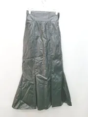 ◇ who's who Chico フーズフーチコ フェイクレザー ロング マーメイド スカート サイズF ブラック レディース P  【1402160010063】