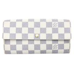 ルイヴィトン ダミエ・アズール ポルトフォイユ・サラ N61735 【中古】【全国送料無料】LOUIS VUITTON 二つ折り長財布 イニシャル刻印 070717CAG-17552