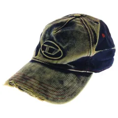 DIESEL (ディーゼル) C-SEYMON A06467 ダメージ ウォッシュ加工デニムキャップ 帽子 インディゴ
