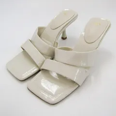 ザラ サンダル エナメル ミュール ピンヒール  靴 レディース 36サイズ オフホワイト ZARA 【中古】