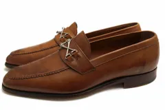 バーカーブラック／BARKER BLACK ビットローファー シューズ 靴 メンズ 男性 男性用レザー 革 本革 ブラウン 茶  Wolfe Loafers クロスボーン レザーソール スリッポンのサムネイル