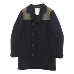 STEPHAN SCHNEIDER ステファンシュナイダー ベルギー製 ヨーク切替 ウールコート 裏地キルティング ネイビー系 ブラック系 4【中古】のサムネイル