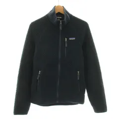 パタゴニア Patagonia Retro Pile Jaket レトロパイルジャケット フリース アウター ショート丈 ハイネック ジップアップ ロゴ 刺繍 S 紺 ネイビー /BBのサムネイル