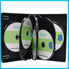 【特価商品】DVDケース 28mm厚 8枚収納 DVDトールケースブラック3個セット CDケースやブルーレイケースとしても使える