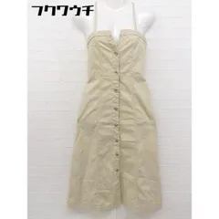 ◇ mysty woman ミスティウーマン ボタンフライ キャミソール ロング ワンピース サイズF ベージュ レディース  【中古】 【1107260010585】のサムネイル