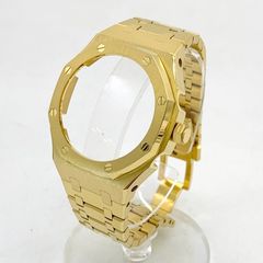 G-SHOCK Gショック GA2100 カスタムパーツ ベゼル ベルト メタルバンド 新品同様 ツール付 ケース付き カシオ ジーショック 服飾 DF13514■