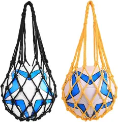 ネットバッグ メッシュ ボールバッグ 2枚入り 　黄色　青色　バスケットボールバッグ サッカー/野球/バレーボール 1個入れ ボール収納袋 　s972