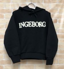 【中古】 INGEBORG インゲボルグ ビーズロゴフーディ ブラック  111431941