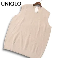 【新品 未使用】 UNIQLO ユニクロ 秋冬★ ウォッシャブル クルーネック ニット ベスト Sz.XL メンズ 大きいサイズ