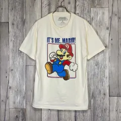 SUPER MARIO 任天堂 マリオ プリント 半袖 Tシャツ TEE M