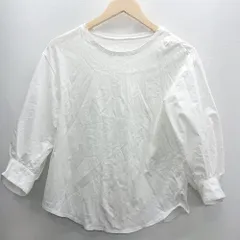 ◇ ⊂ Φ La Totalite ラ トータリテ 七分袖 カットソー サイズF ホワイト系 レディース E  【1503050031578】